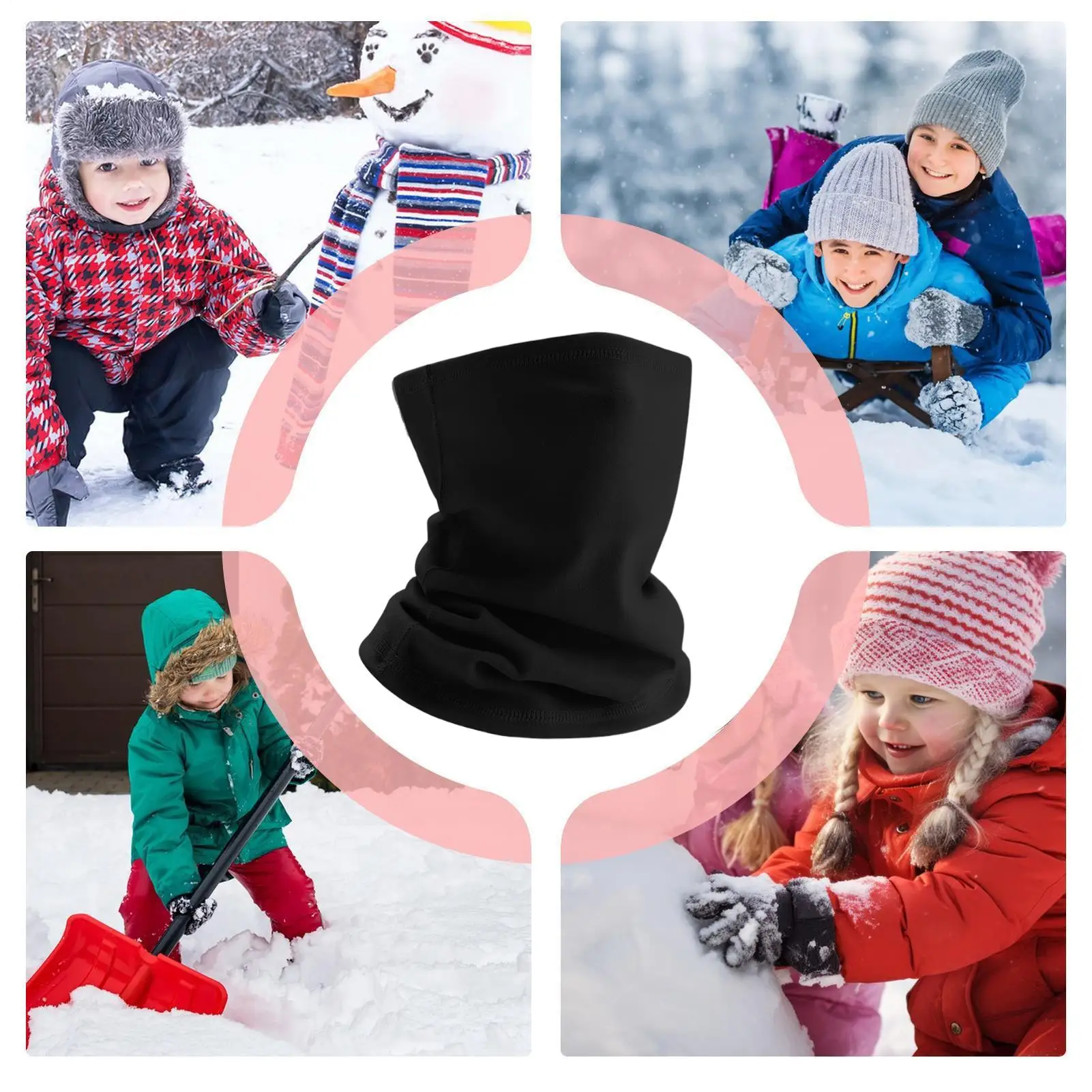 أطفال تزلج غطاء الوجه الصوف الدافئة القبعات الطقس البارد ركوب الدراجات وشاح أطفال الجراب للشباب في الهواء الطلق التزلج على الجليد ركوب الدراجات الجري