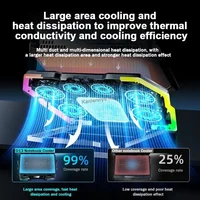 D13 Semiconductor Game Laptop Cooling Pad 8 Angles Adjustable Foldable LED Screen Notebooks Cooler Bracket For 12-21'' Computer - Image 2