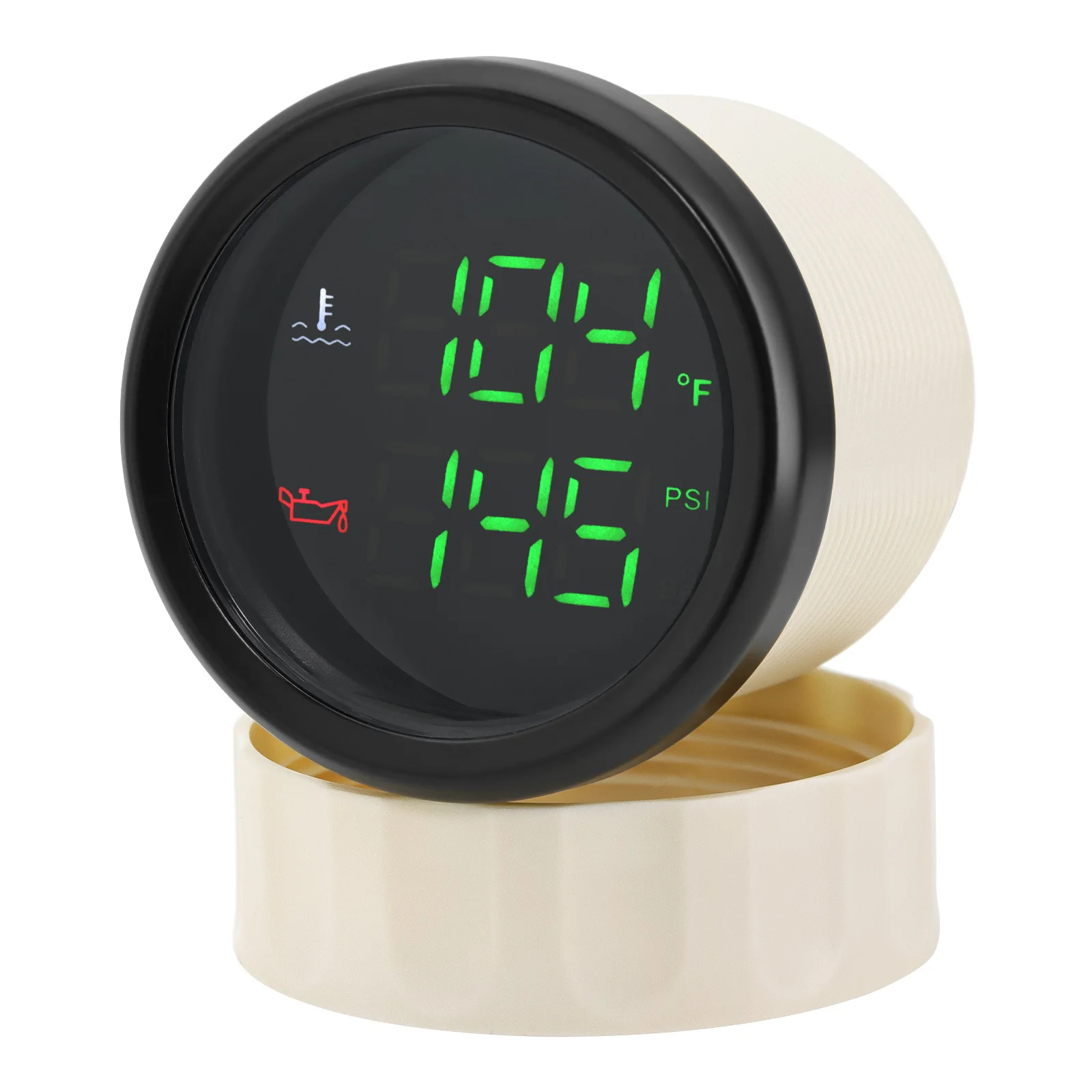 ZMFJH 2 IN 1 Water Temperature Gauge+Oil Pressure Meter with Alarm Digital Dual Gauge Temp/Press Sensor For Universal Car Boat
