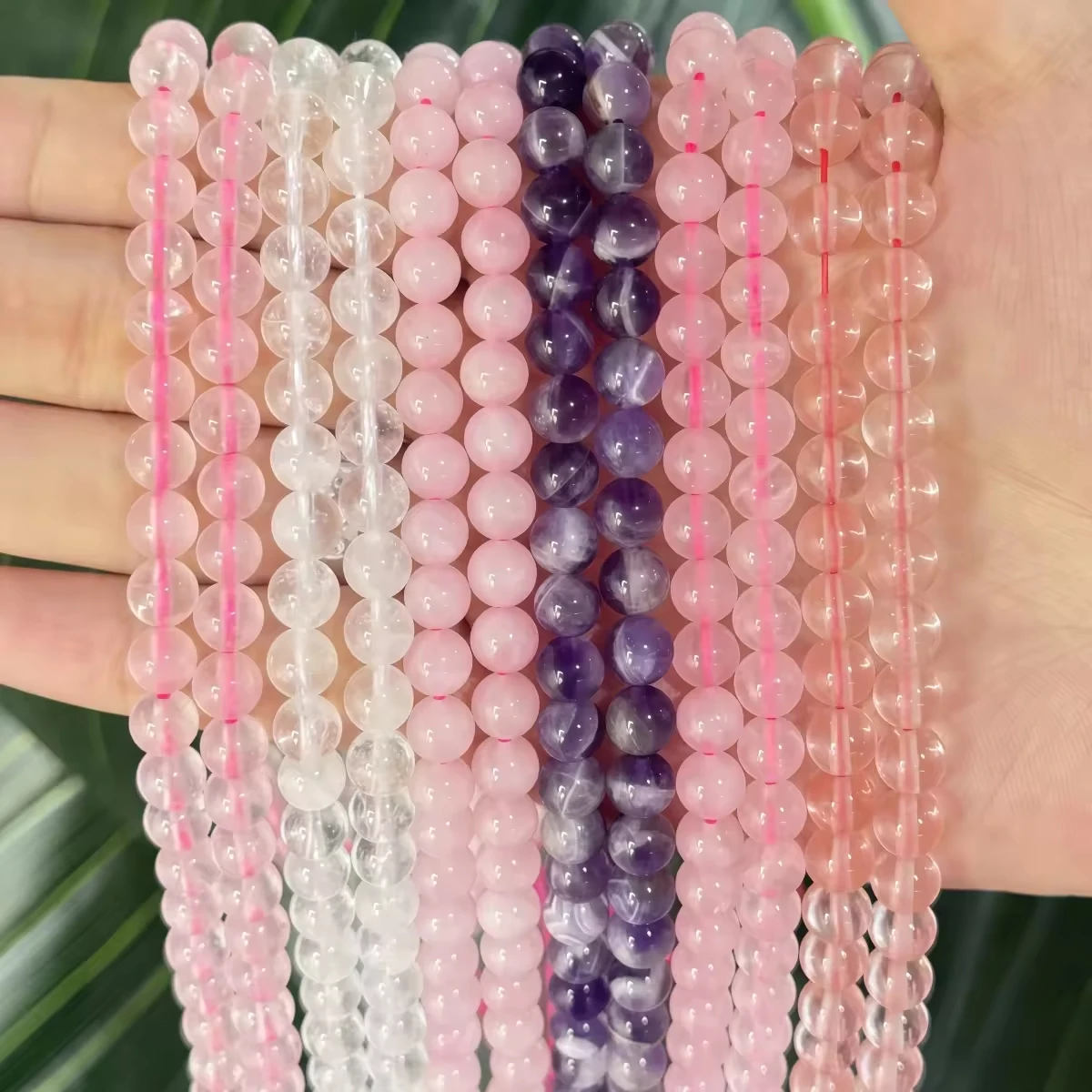 

Natural Stone Crystal Beads Amethyst Rock Quartz Bead Round Loose Spacer Bead For Jewelry Making Diy Bracelet Necklace Accessory