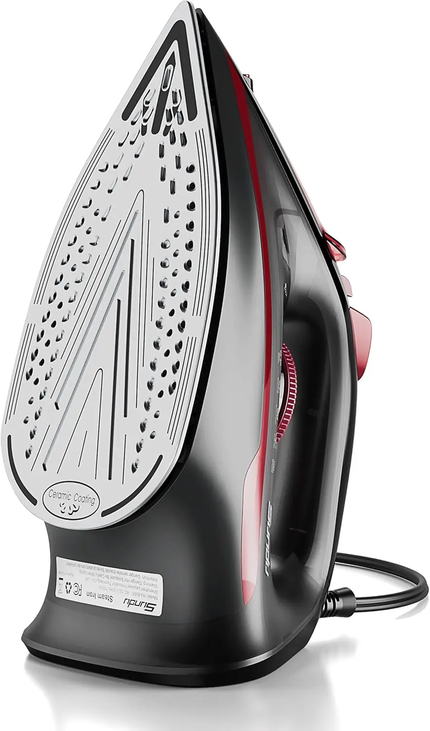 

Паровой утюг для одежды, автоматическое отключение, легкий вес, 1500 Вт, с антипригарной керамической подошвой, 3-режимное автоматическое отключение, быстрый нагрев