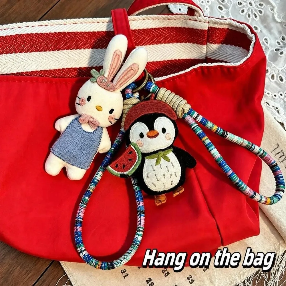 Cute Doll Cartoon Animal Keychain Portable Creative Bag Pendant Handmade Lucky Keyring for Women