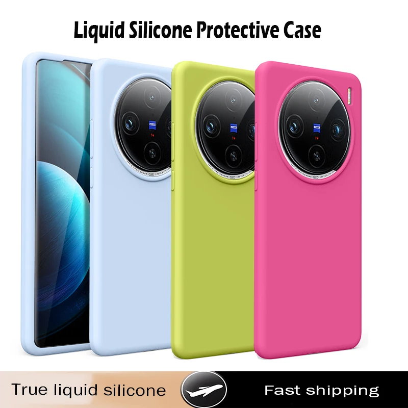 

Luxury Liquid Silicone Phone Case For Vivo X100 Ultra Pro X100s Pro Protective Case For Vivo X100 X100s Shockproof Back Cover