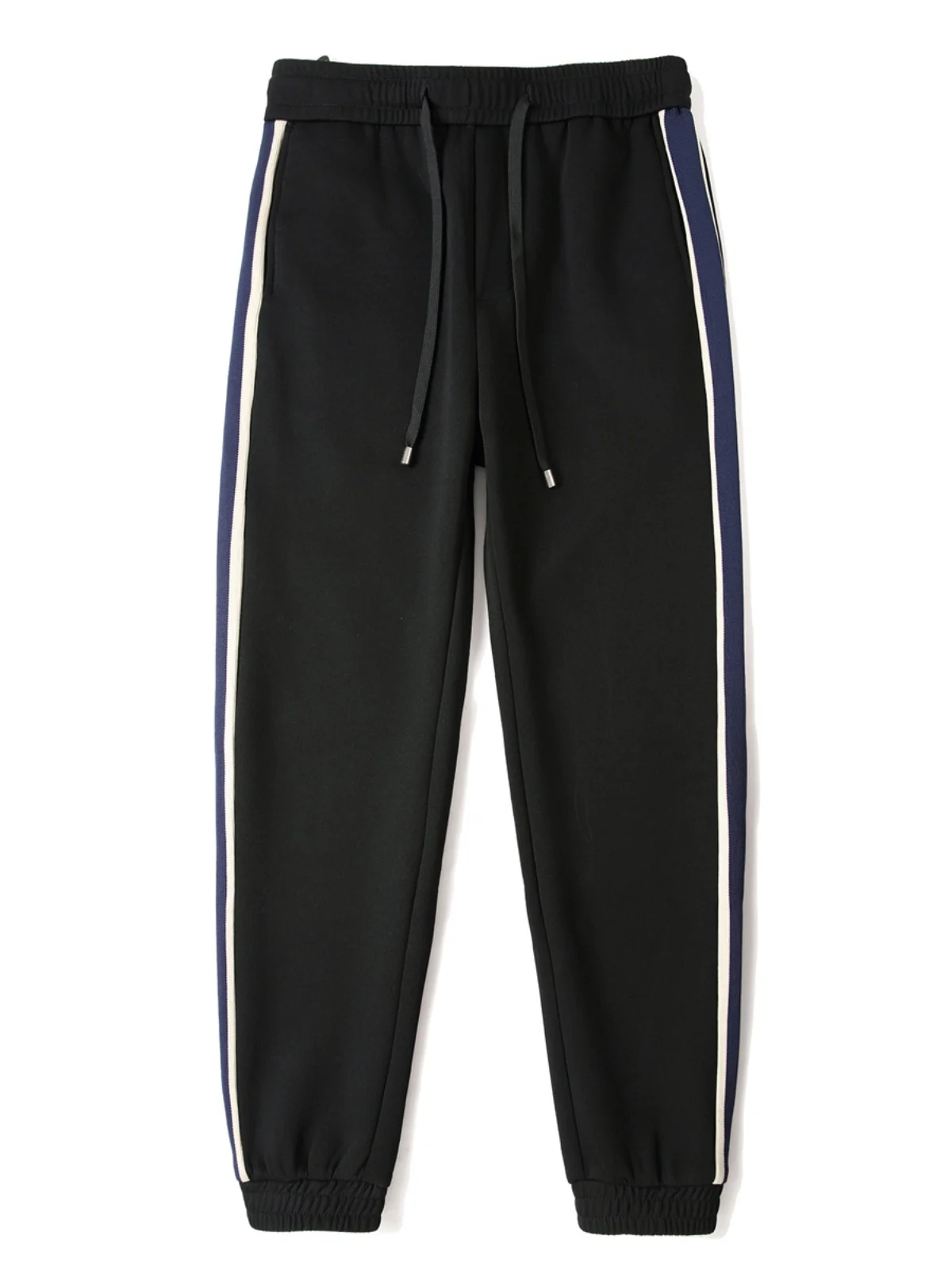 

High-End Men's Casual Trousers Spring Autumn Loose Cuffed Sweatpants Elastic Versatile Striped Sports Long Trousers Trendy