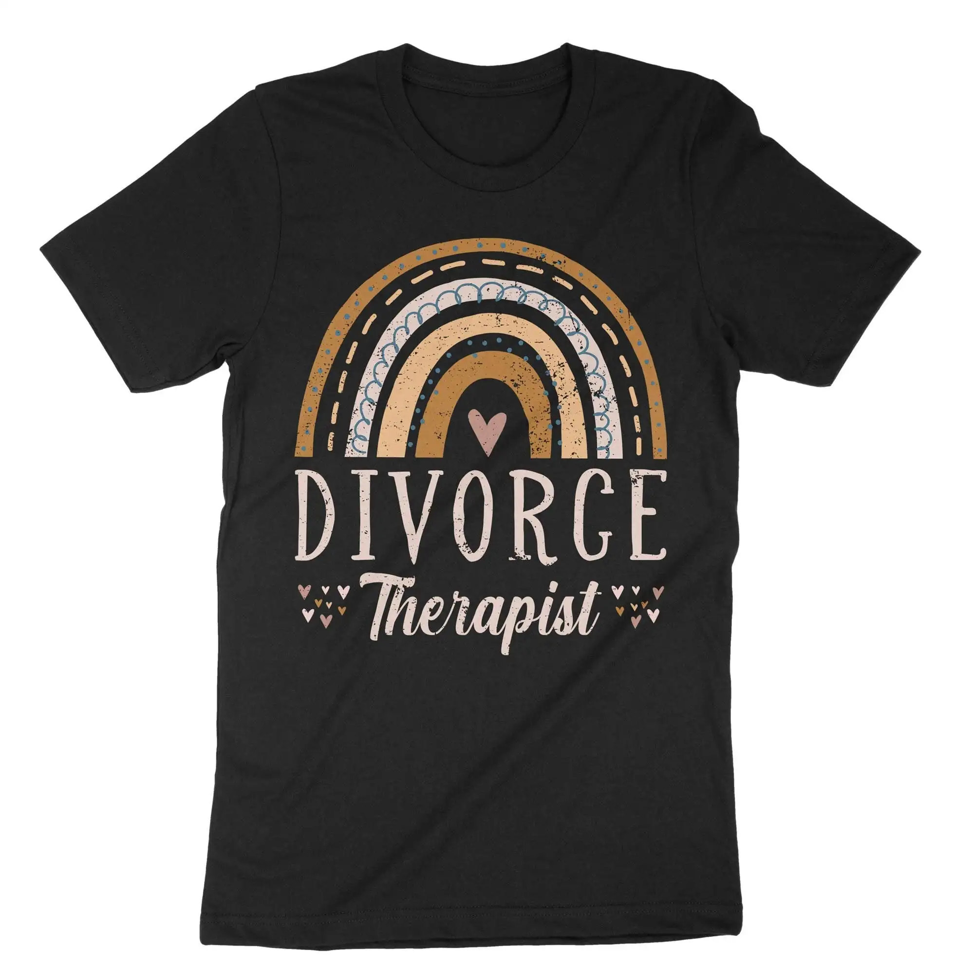 Divorce TherapisT T Shirt Counselor Mental Health Rainbow Therapy