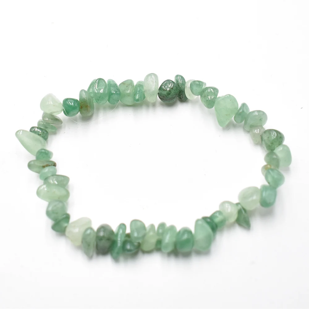 Großhandel 12 Stück/Set Naturstein-Chips Achat-Armband Amethyst-Kristall-Granulat Stretch-Armbänder Reiki-Heilgeschenke 19cm – Detail 12