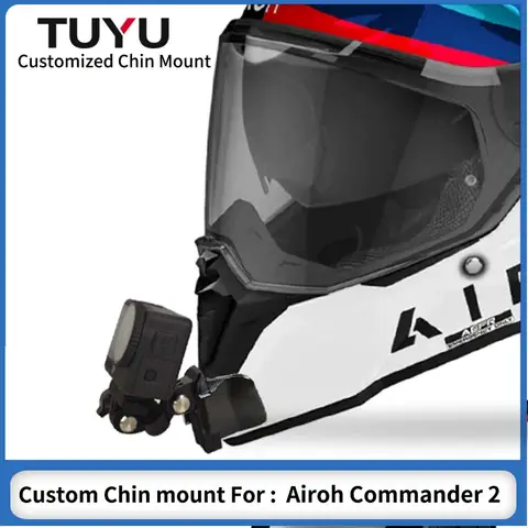 Customized Airoh Commander 2  Helmet Chin Mount for GoPro hero13 12 11 10 Insta360 X5 X4 X3 Ace pro DJI Action 6 5Pro 4 3 Camera
