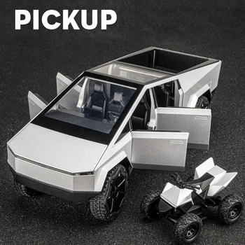 Modèle de voiture en alliage moulé sous pression pour enfants, camion Cyber Toy, son et lumière, objets de collection, 1:32