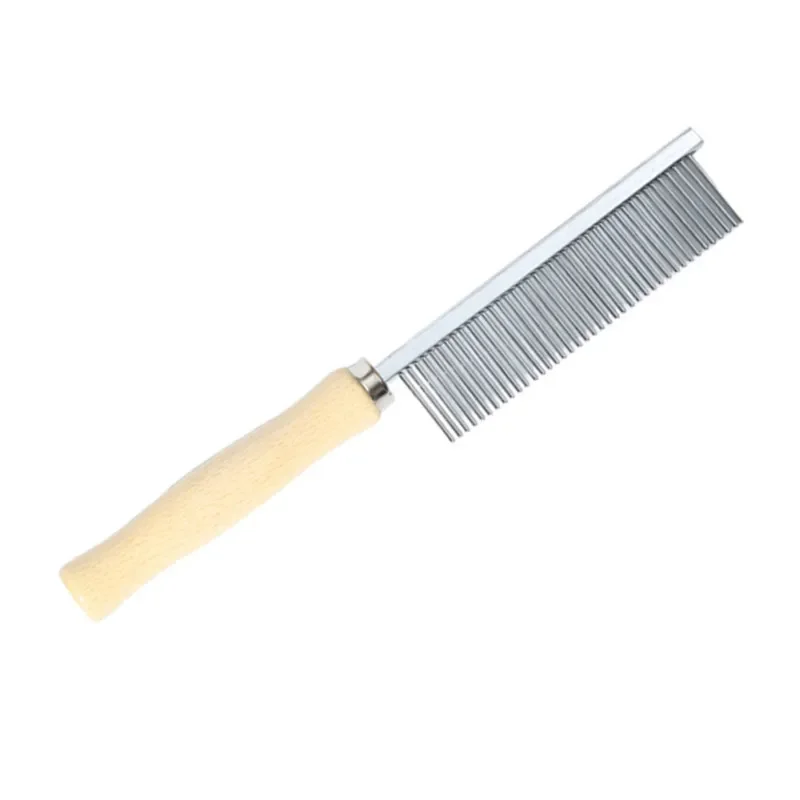 Dog Grooming Equipment Pet Hair Remover Cat Hair Comb Grooming Wooden Handle Cat Comb Smooth Hair Dog Brush Dog Accessories