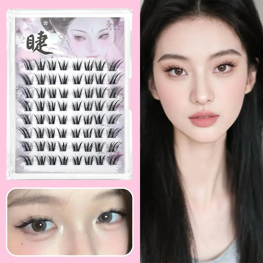 False Eyelashes Chinese Style Fox Nine Tailed Fox Slanted Flying Eyes Segmented Cluster Natural Tool Single Beauty Z4K1