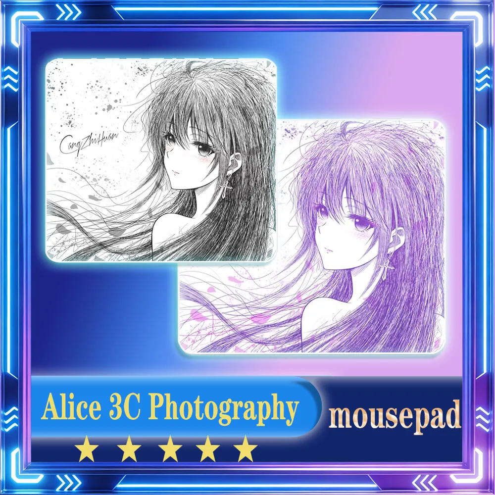 

Аниме-коврик для мыши: гладкий, резиновый, водонепроницаемый, с нейтральной поверхностью, для киберспорта, игр (FPS), офиса, подарков