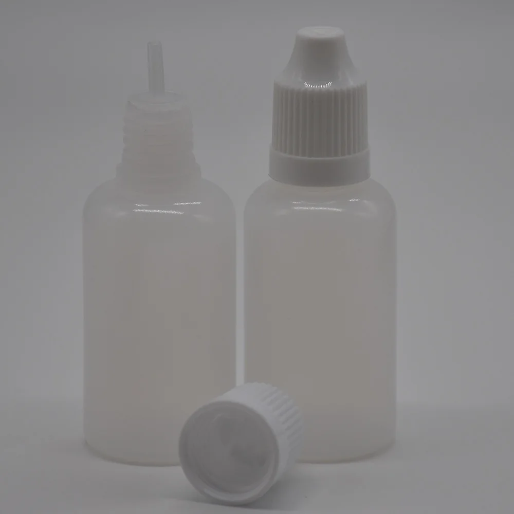 100pcs 30ML(1OZ) Soft Squeeze Bottle,LDPE Plastic Droper Bottle With Nozzle,DYI Painting pigment Container With Childproof Cap