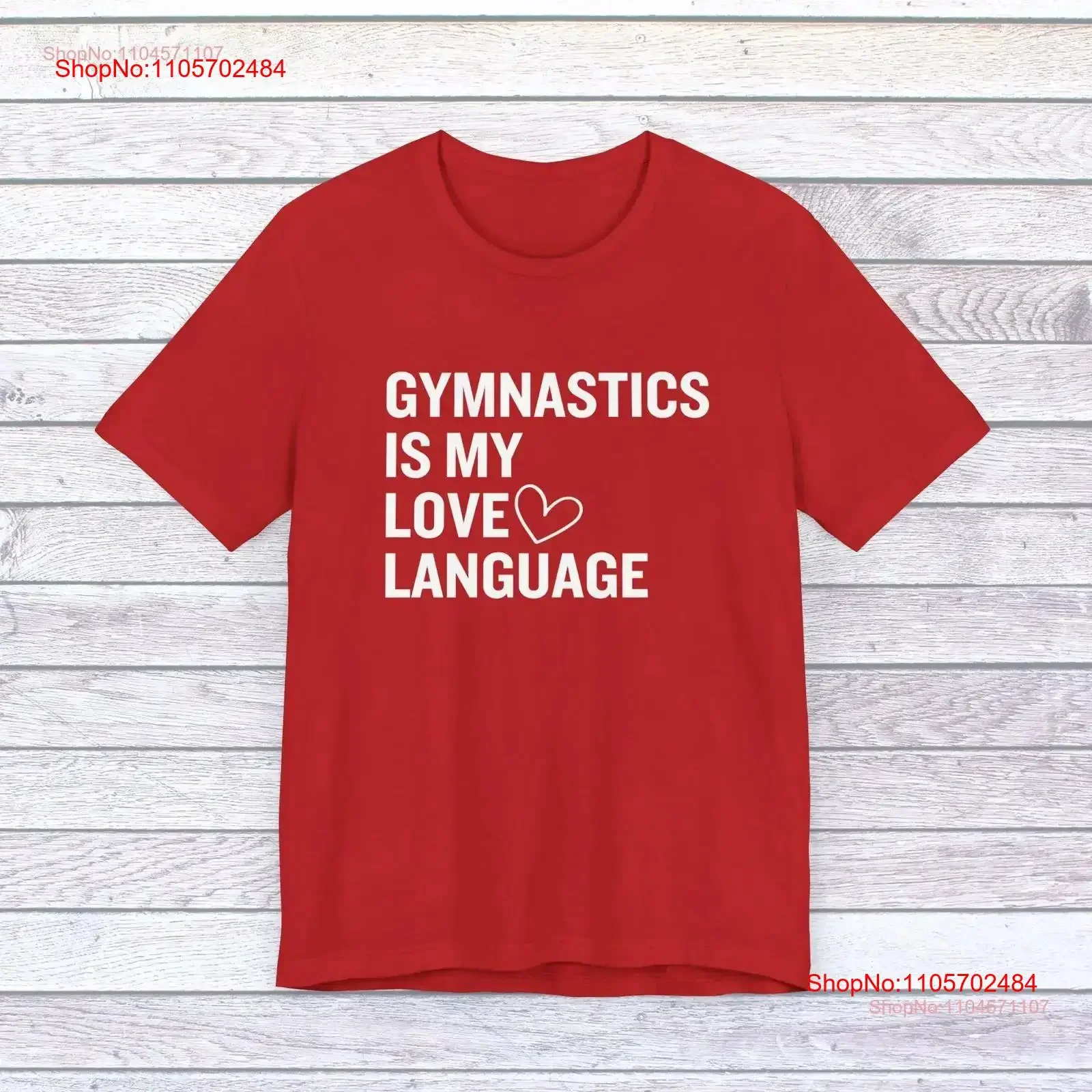 Gymnastics Is My Love Language Adult T Shirt Gymnast Valentine's Cute Matching Team for Girls Daughter vintage Washed