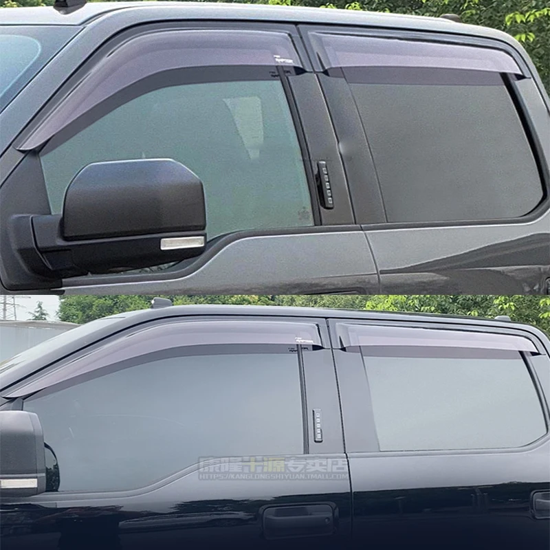 2015-2020 FOR Ford Raptor F150 F-150 Window Visor Deflector Visors Shade Sun Rain Guard Smoke Cover Shield Awning Trim