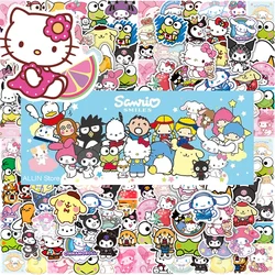 50/100Pcs Kawaii Cartoon Sanrio Stickers Esthetische Hello Kitty My Melody Kuromi Decals Decoratie Leuke Sticker Voor Kids meisjes