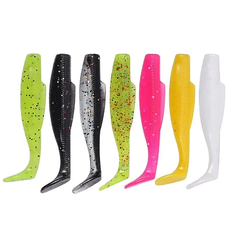 Takedo 6 teile/beutel 8cm 3,5g tpr Material schwimmender Köder weicher Insekten köder Wobbler Angel gerät t Schwanz wrom weicher Köder für Wolfs barsch