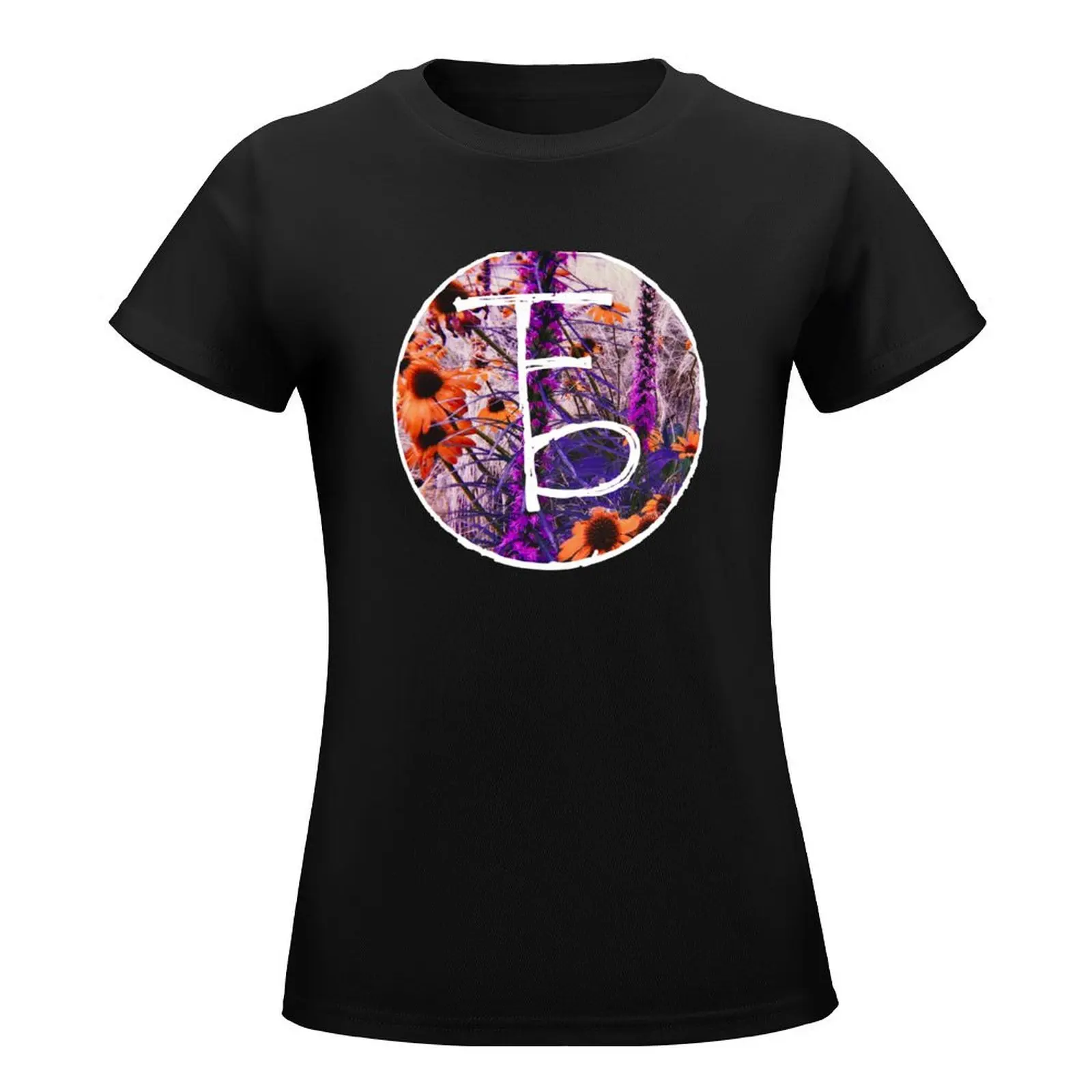 TFB Floral Logo T-Shirt lady clothes cute tops new edition t shirt for Women