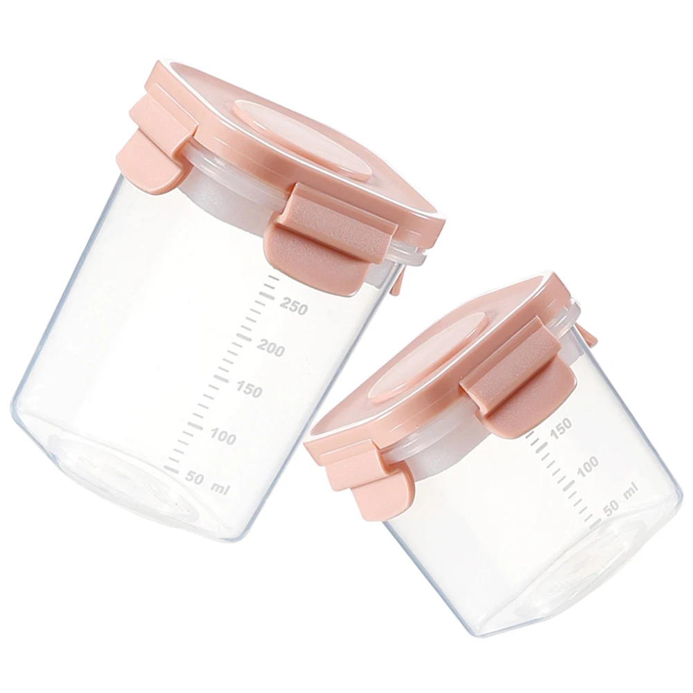 

2pcs 200ml+300ml Box Bento Food Storage Containers Fridge Organizer Kitchen Supplies Take Away Portable