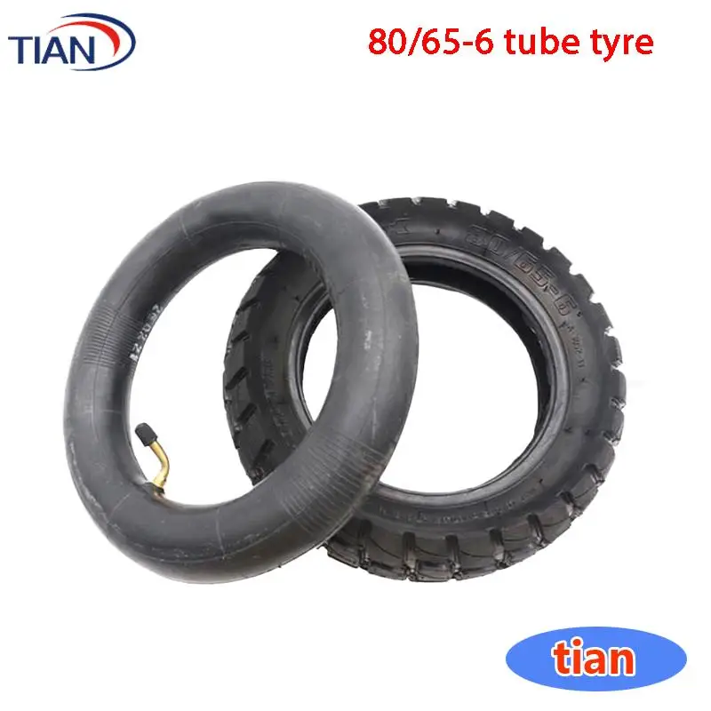 80/65-6 inner and outer tires for off-road use, suitable for replacing tires on 10 inch scooters