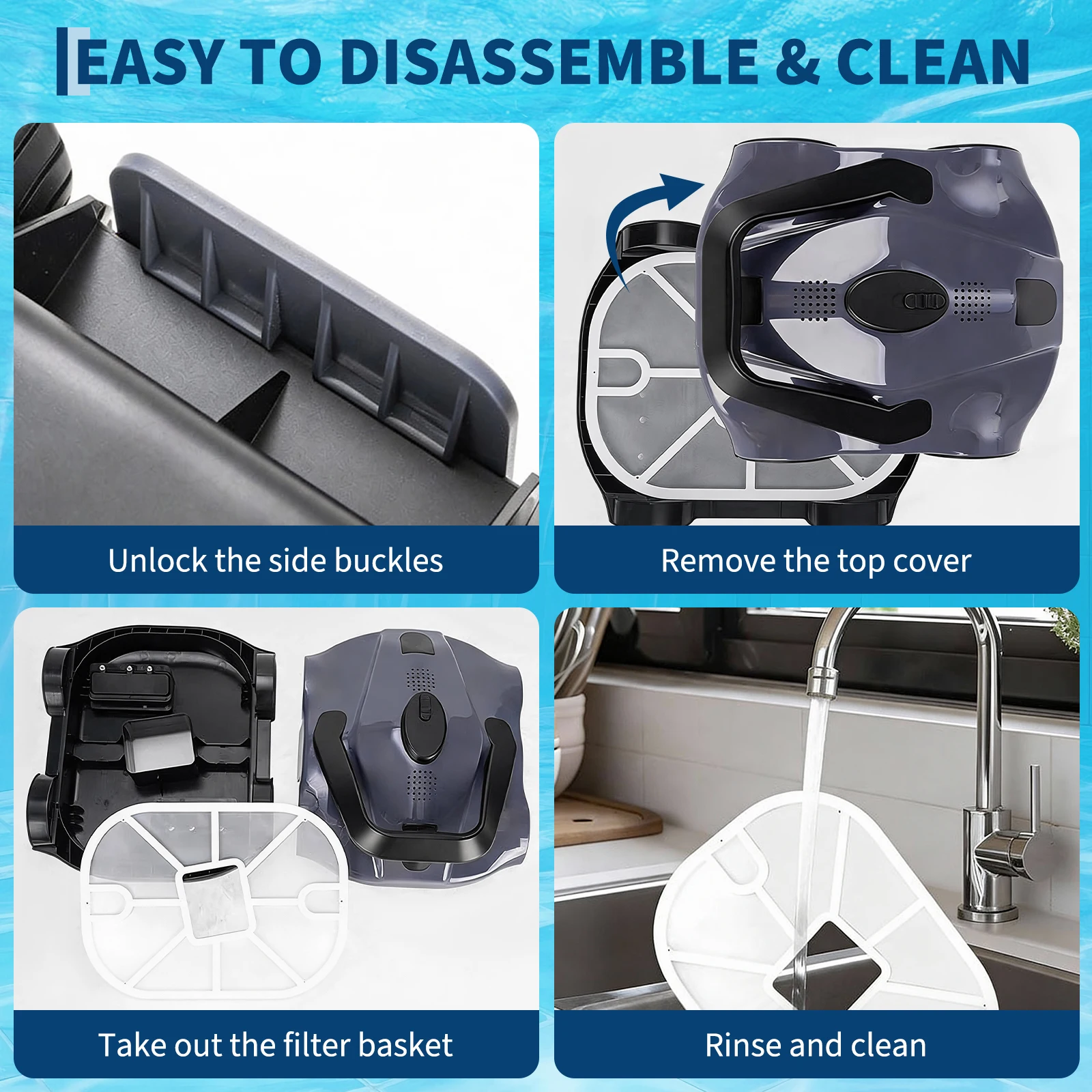 무선 로봇식 수영장 흡입 청소기 – 130분 작동 시간 - Pool Robot Cleaner Cordless 리뷰 및 가격