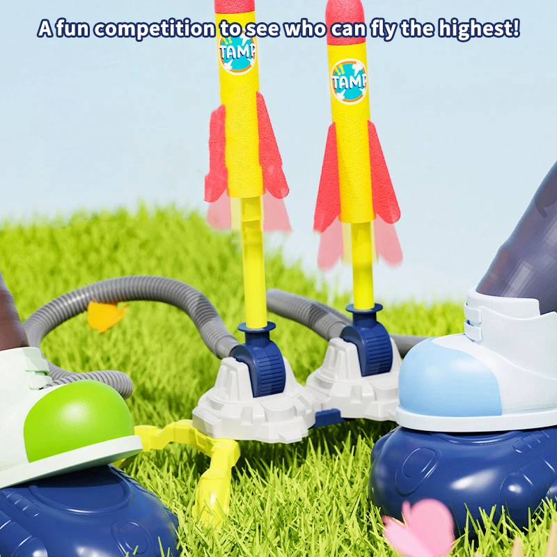 Kids Rocket Launcher Step Pump Power Air Pressed Stomp Outdoor Family Games Skyrocket Birthday Gifts Sports Toys For Children
