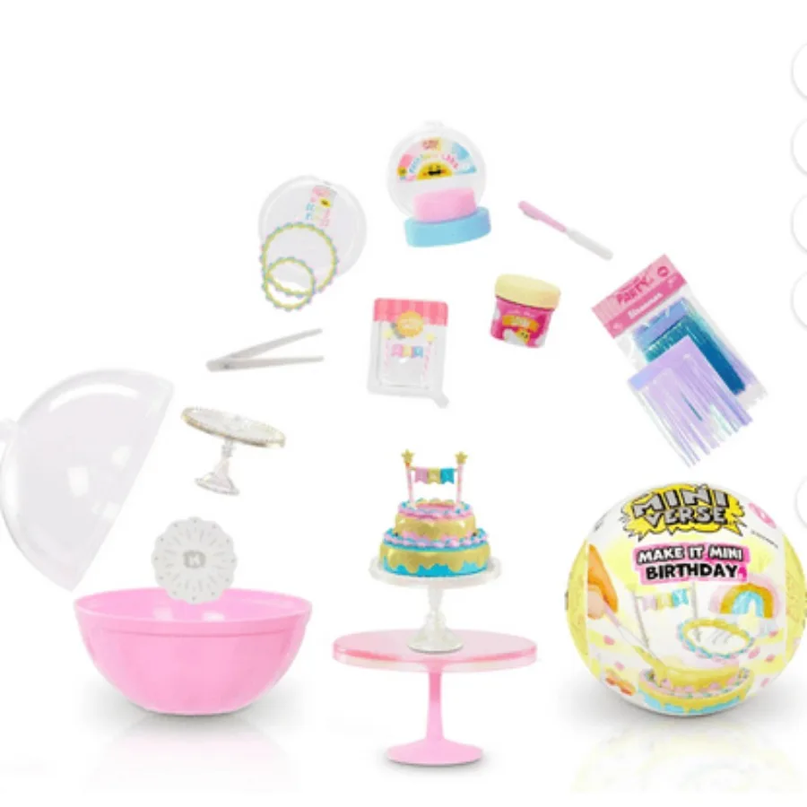 

MGA's Miniverse Make It Mini Birthday Walmart Exclusive Mini Collectibles Blind Pack DIY Crafts Resin Novelty Party Favors Pina