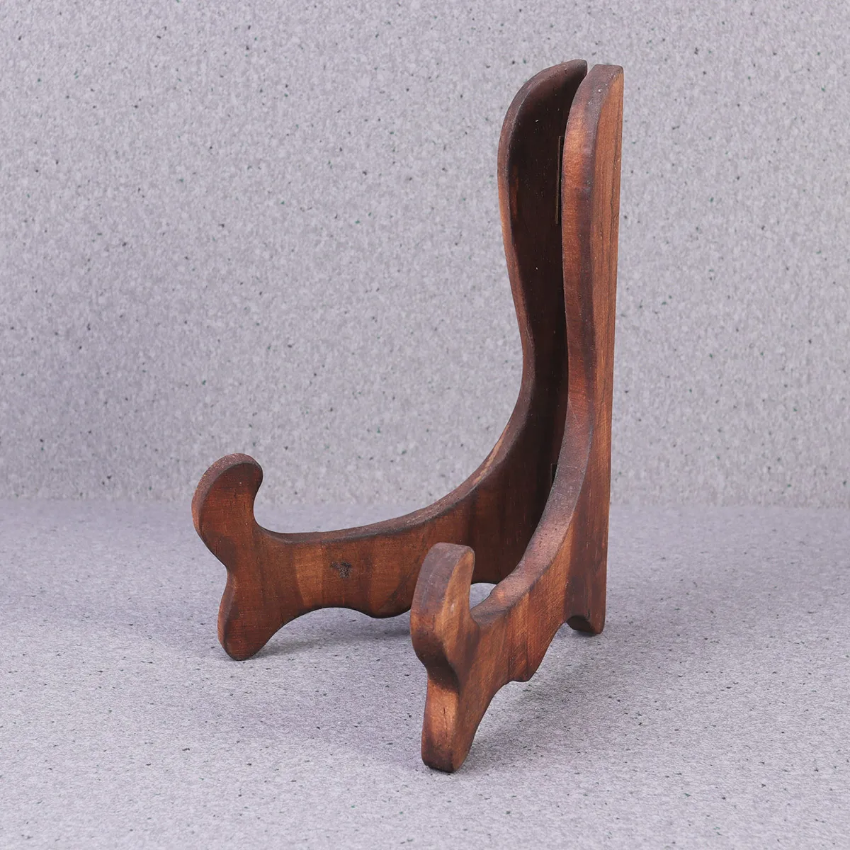 

4pcs Tea Cake Display Stand Wooden Plate Easel Rack Burned Pine Size L Desktop Home Decor Holder For Artwork Books Plate Wood