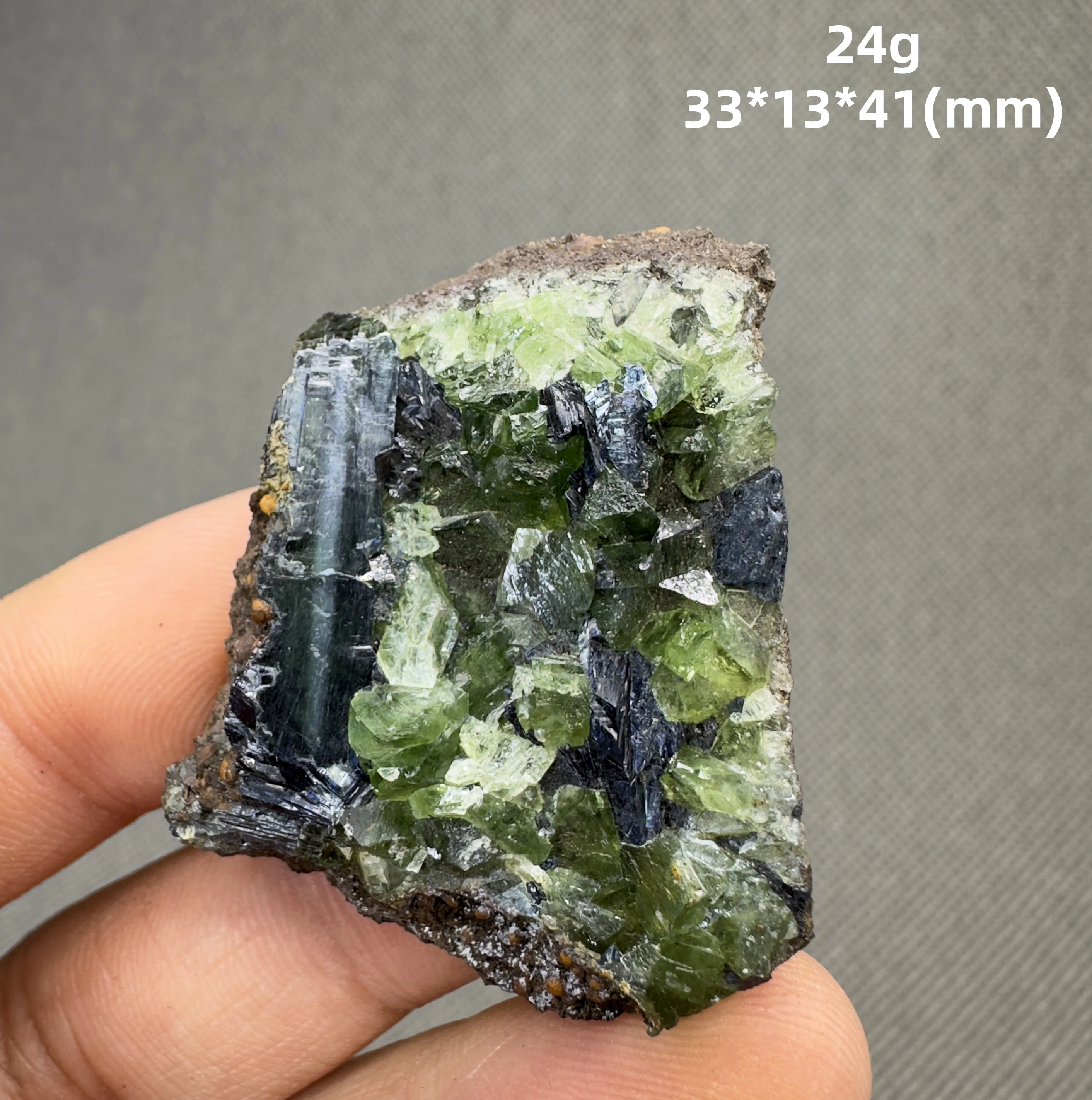 Cuarzo curativo de espécimen mineral de simbiosis de Ludlamita y vivianita rara natural (cristales y piedras Piedras de cristal de cuarzo)