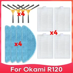 Compatible For Оками Okami R120, U100, U100 Laser, U100 Plus Replacement Accessories Parts Side Brush HEPA Filter Mop Cloth