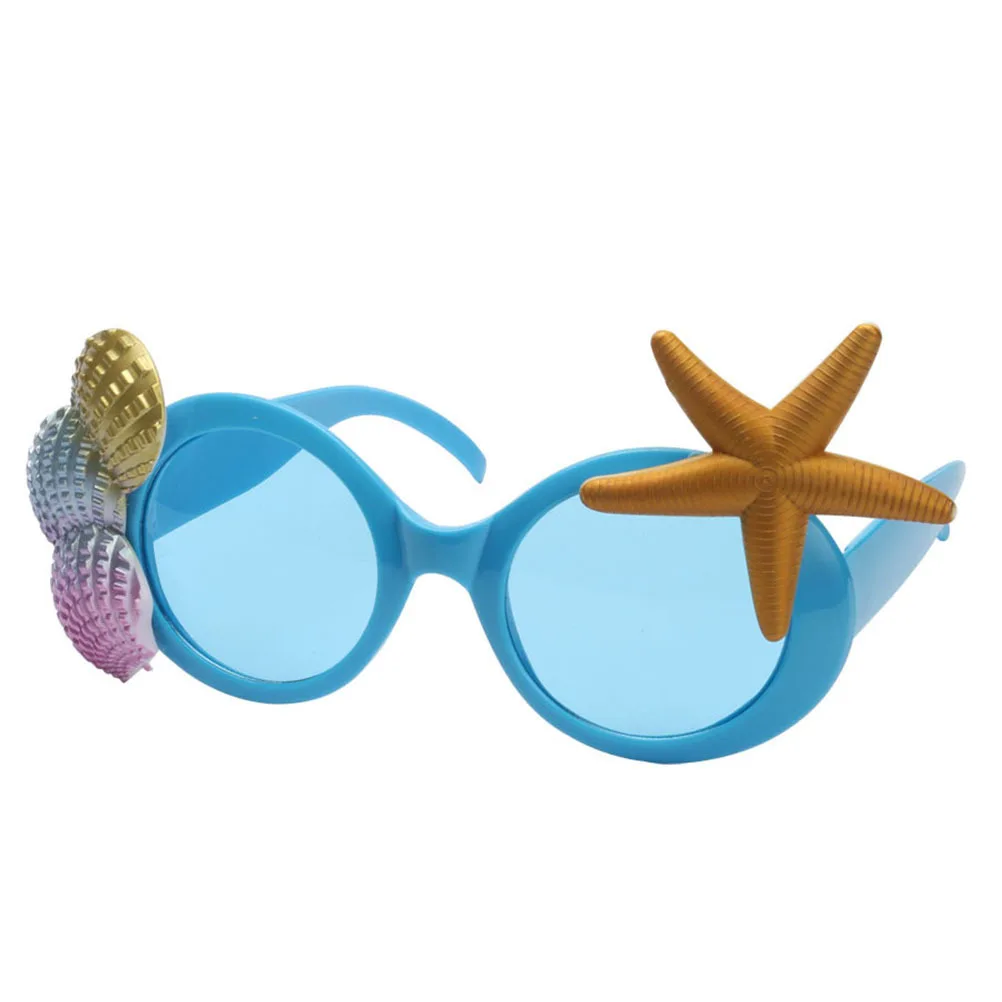 

Tropical Party Costume Sunglasses Sea Shell Decoration Durable Long Lasting Use Fun Creative Design Suitable Adults Beach