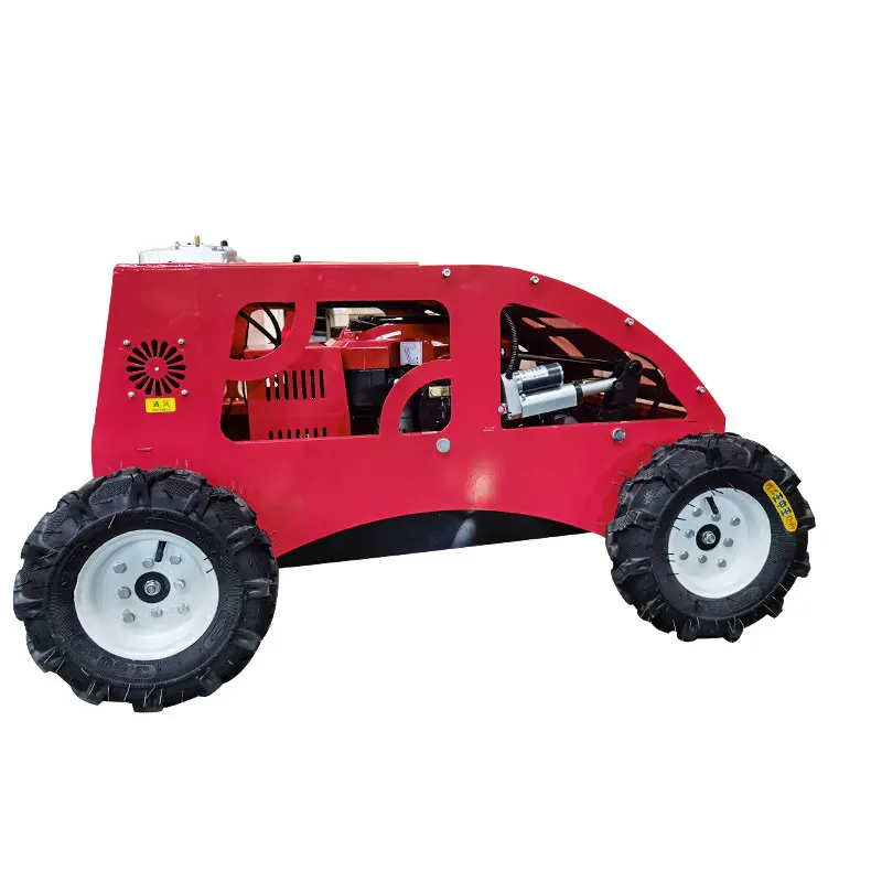 Tracked Wireless Remote Control Lawn Mower, 196cc, Orchard Lawn, Reclamation Machine, Red, Outdoor