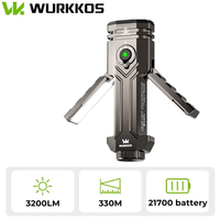 Wurkkos HD02 LED Camping Lamp Portable Outdoor Sports Fishing Hunting Hiking Searchlight with Rechargeable Battery