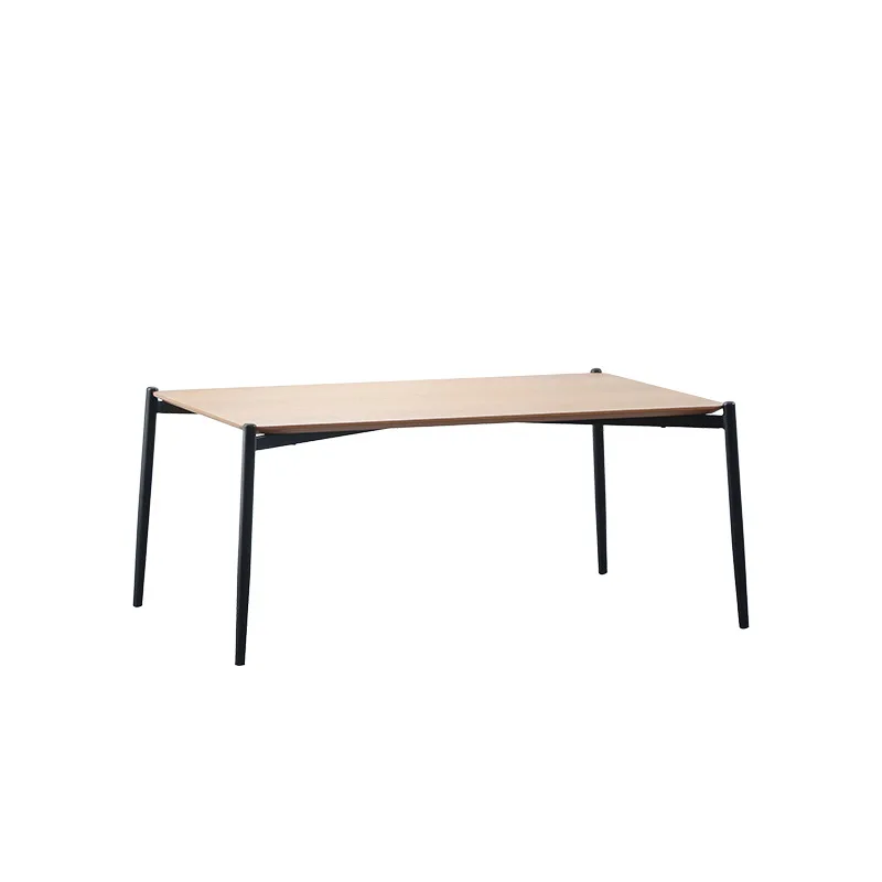 

Simple, Danish design Nordic coffee table combination, wrought iron ins creative solid wood corner table