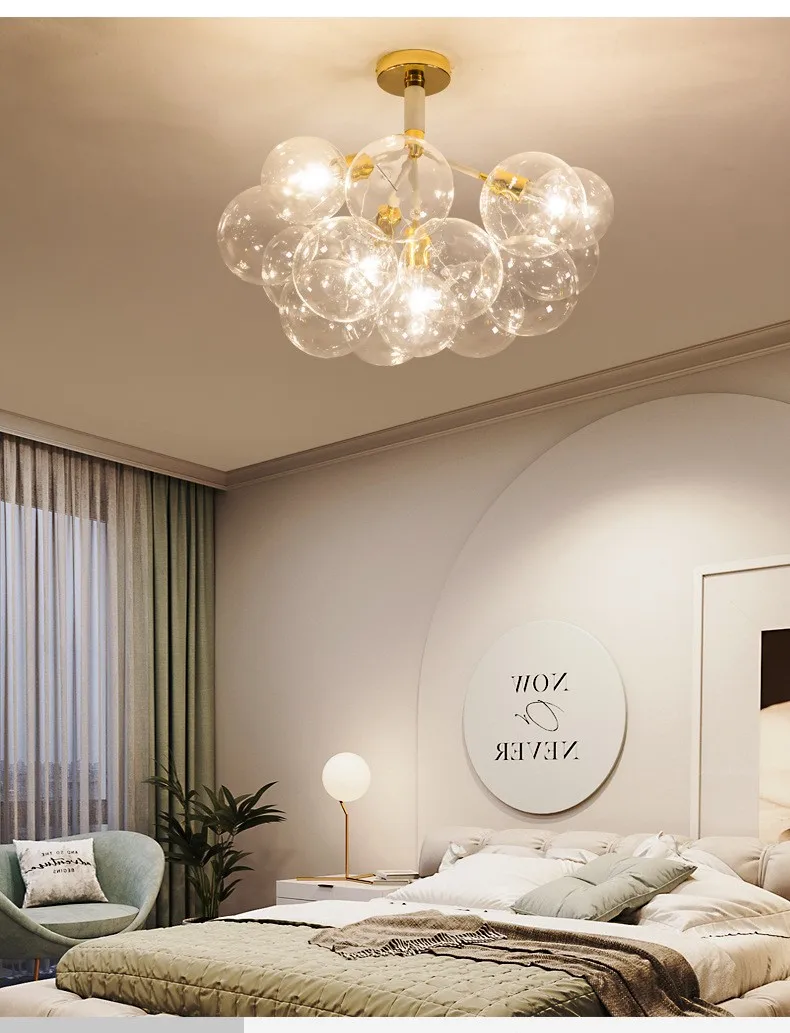 Nordic Glass Globe LED E27 Pendant Lights