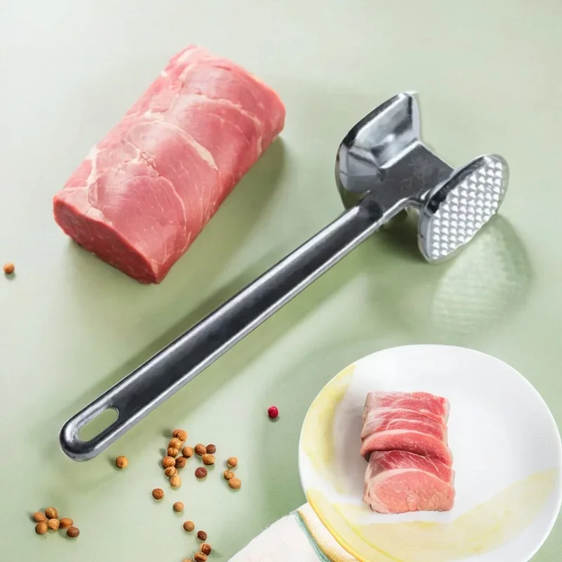 

Kitchen Meat Tenderizer Hammer Tool Dual-Sided Nail Mallet Hammer for Steak Chicken Fish Pounder With Grip Handle Aluminum Alloy