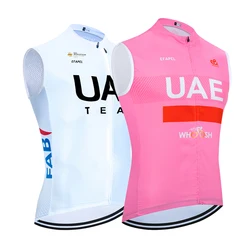 New Pink Cycling Jersey Vest 2025 UAE Men Women Team Pro Bike Windbreaker Maillot Ropa Ciclismo Riding Bicycl Tshirt Clothing