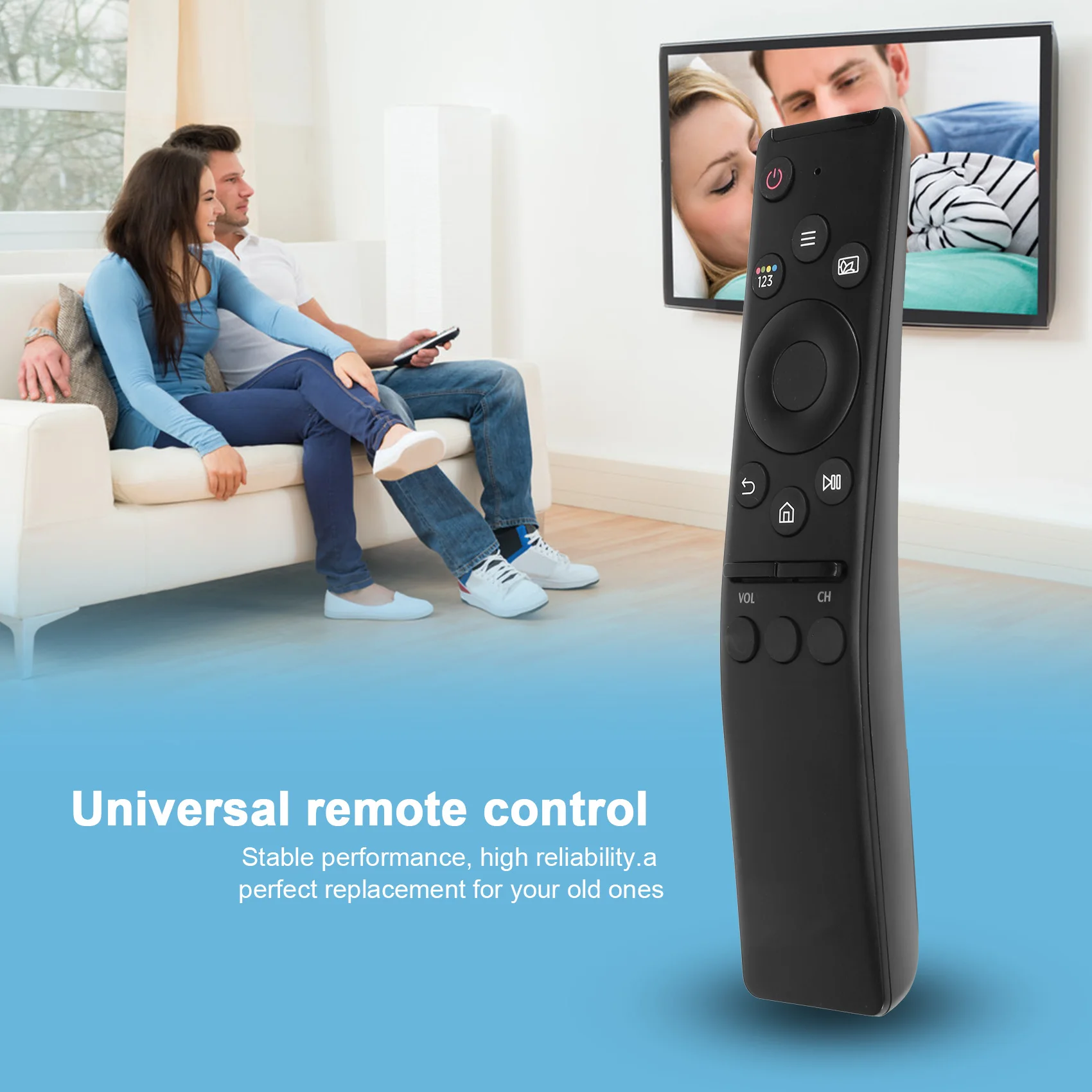 ABKN Universal for Smart TV Remote Control Replacement Infrared with Prime Video Hulu Buttons