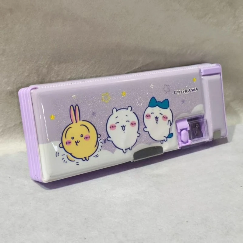 

Cute Chiikawa Multi-Functional Double-Sided Pencil Box Large Capacity Cartoon Stationery Case for Primary School Students Grade