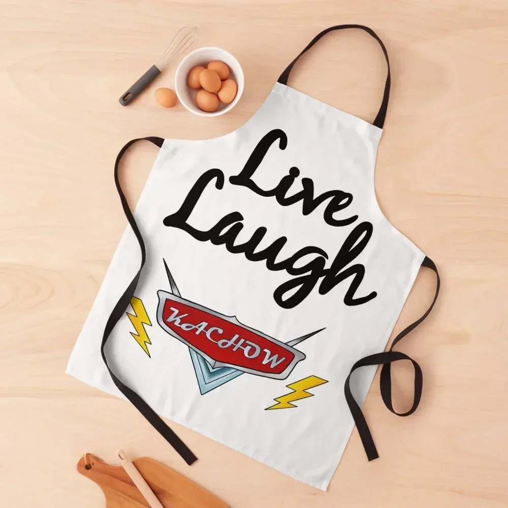 

Live, Laugh, KACHOW Apron Kitchen Kawaii Accessories christmas kitchen cloths Apron