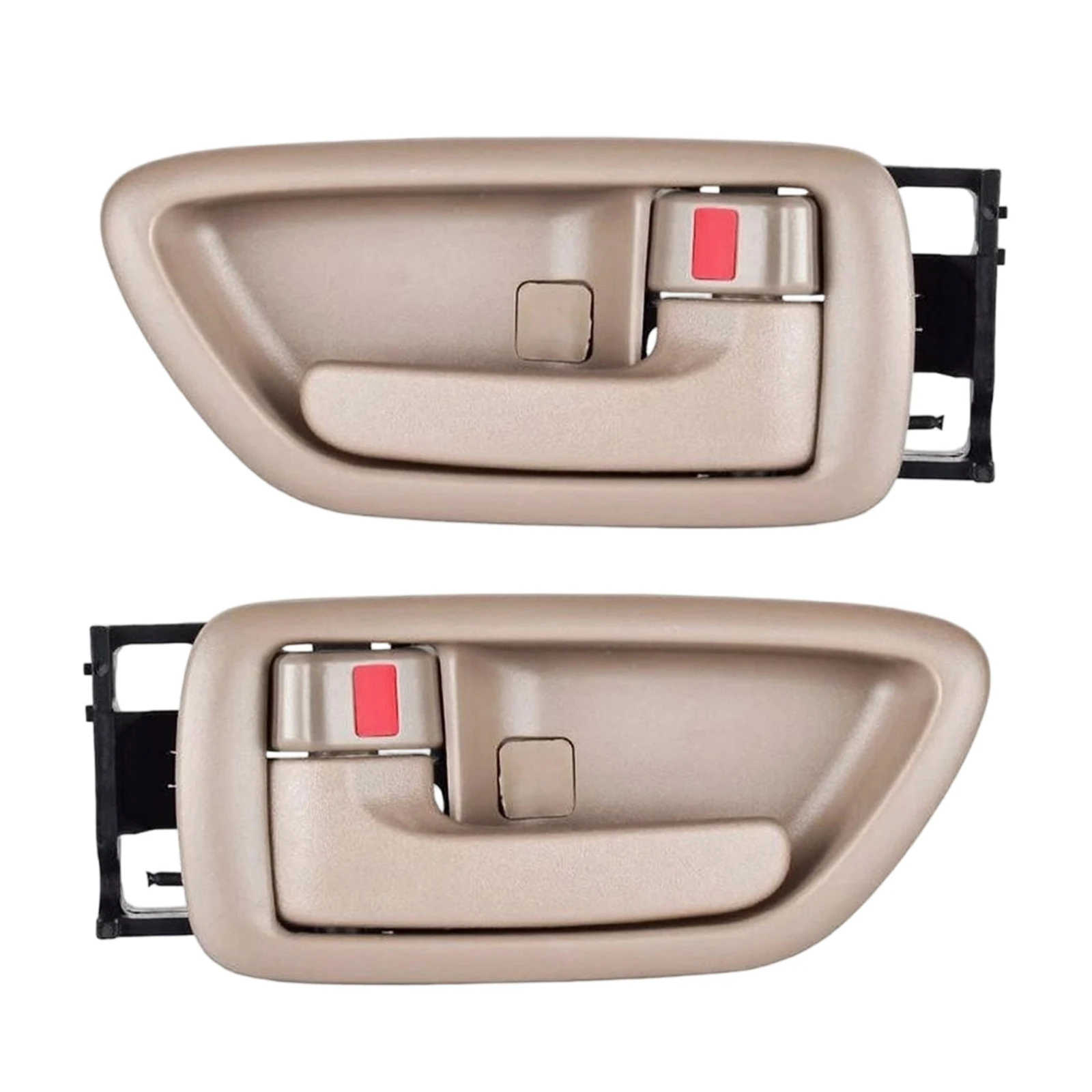2 Pack Cabin Door Handle Assembly For Toyota For Sequoia 2001 To 2007 For Tundra 2000 To 2006 Left And Right Side Beige Color