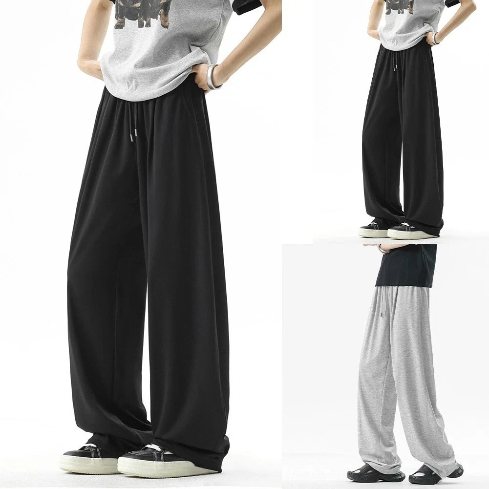 

Men Sports and Leisure Pants with Straight Legs and Wide Legs Loose Pants, Comfortable and Warm Sweatpants for Autumn and Winter