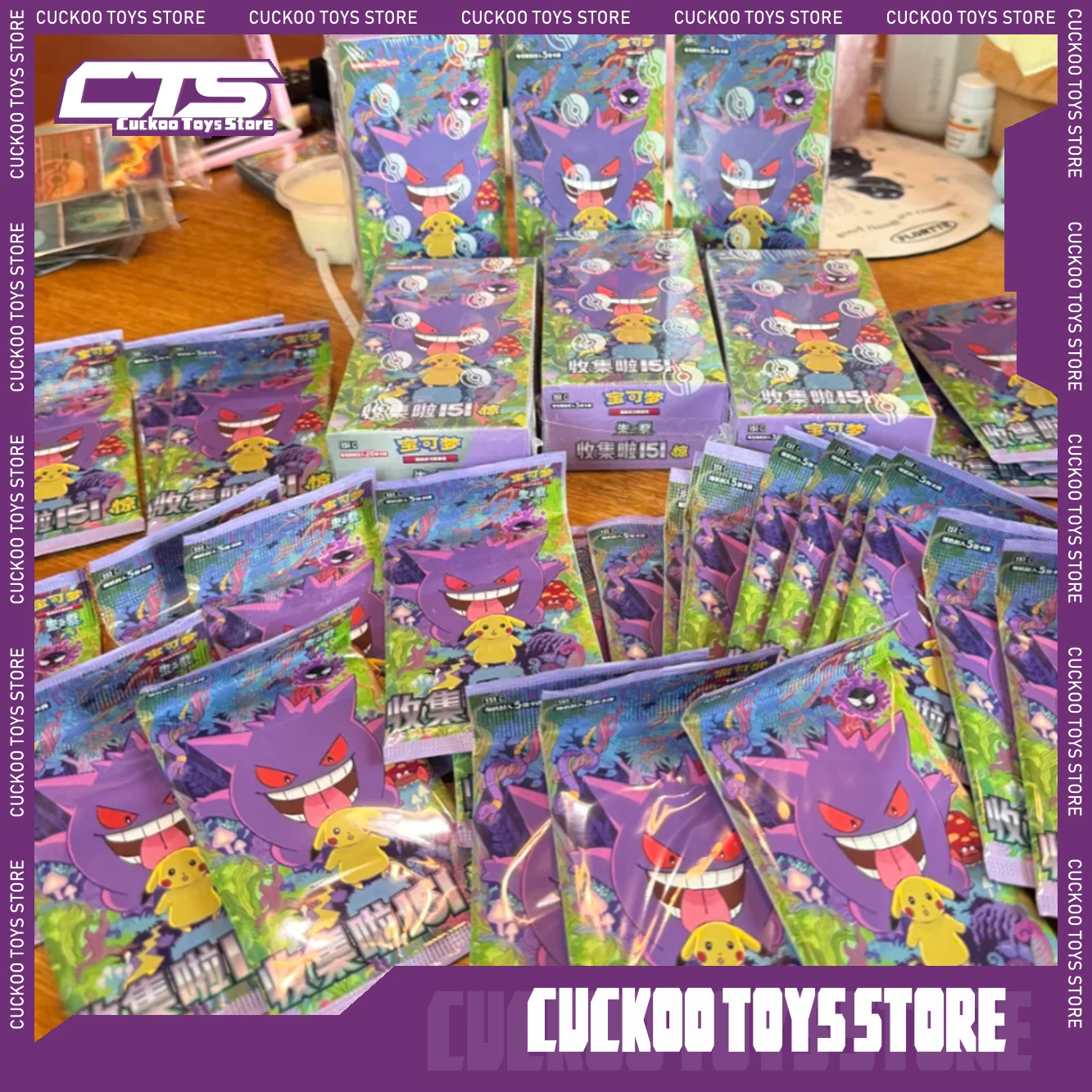 

В наличии 151-сюрприз Gengar Ptcg Упрощенная китайская коллекция Алый и фиолетовый Упрощенная коллекция тонких коробок Коллекционная карточка