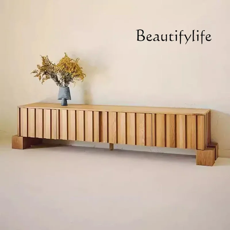 

JY Smart Home Nordic Vintage Solid Wood TV Cabinet Oak Locker Display Living Room Cabinets French Vitrina Szafki Do Salonu Bedro