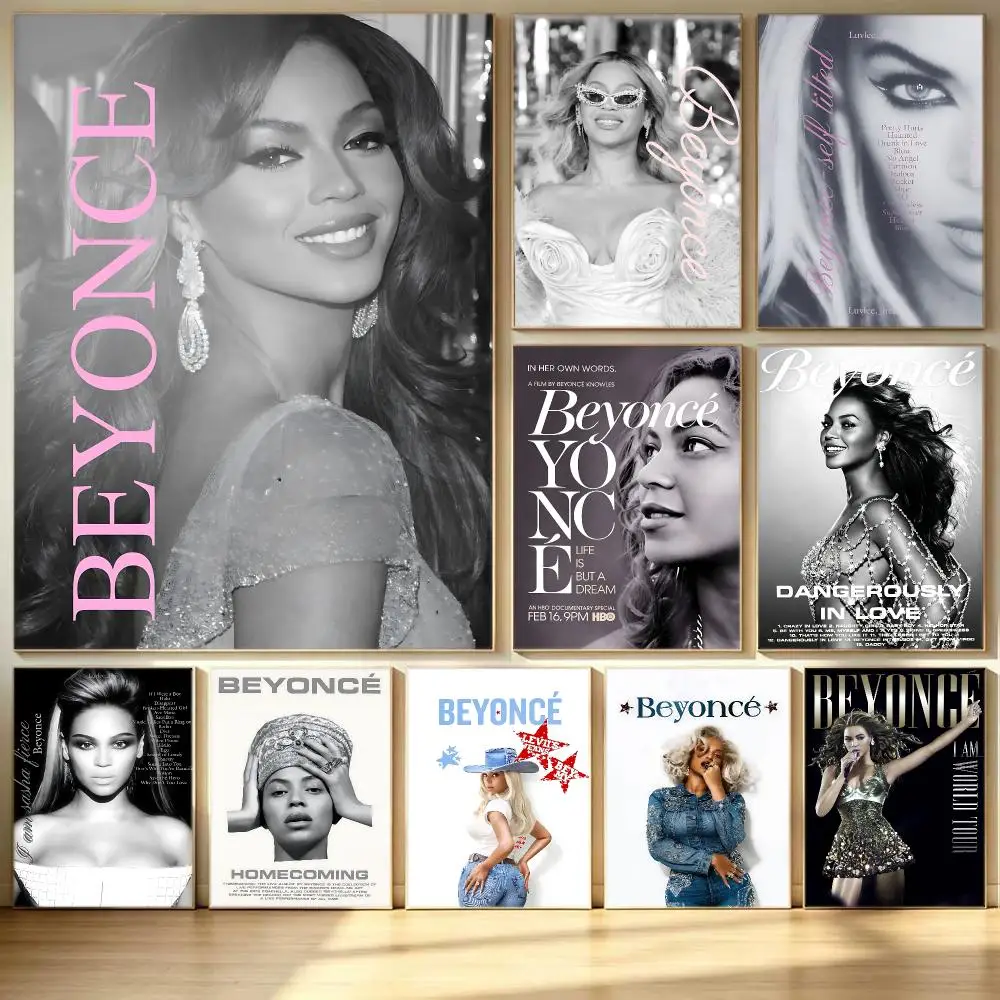 music Beyoncé Poster Poster HD  Printing Soothing and Cream Style Home Decor for the Living Room cafes Gift Giving