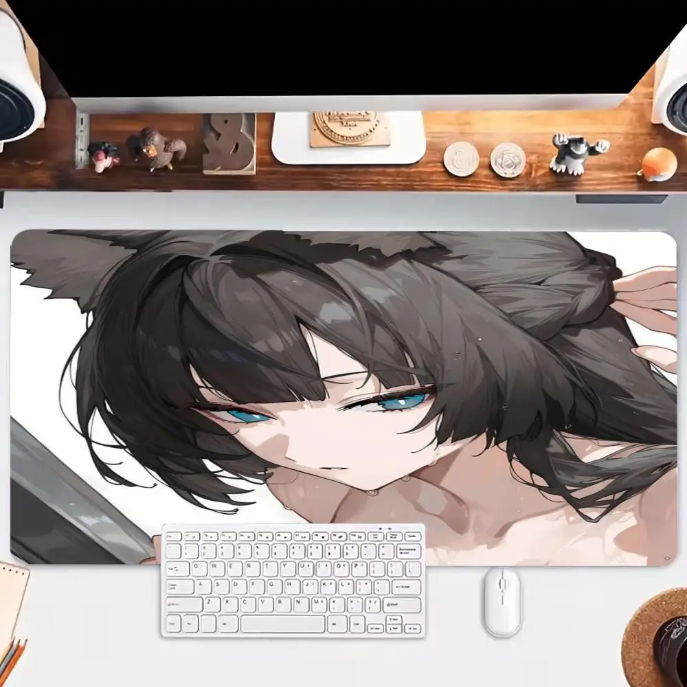 xxl large mouse pads anime girl two-dimensional loli computer game desk pad waterproof anti-slip desktop  gaming pc accessories