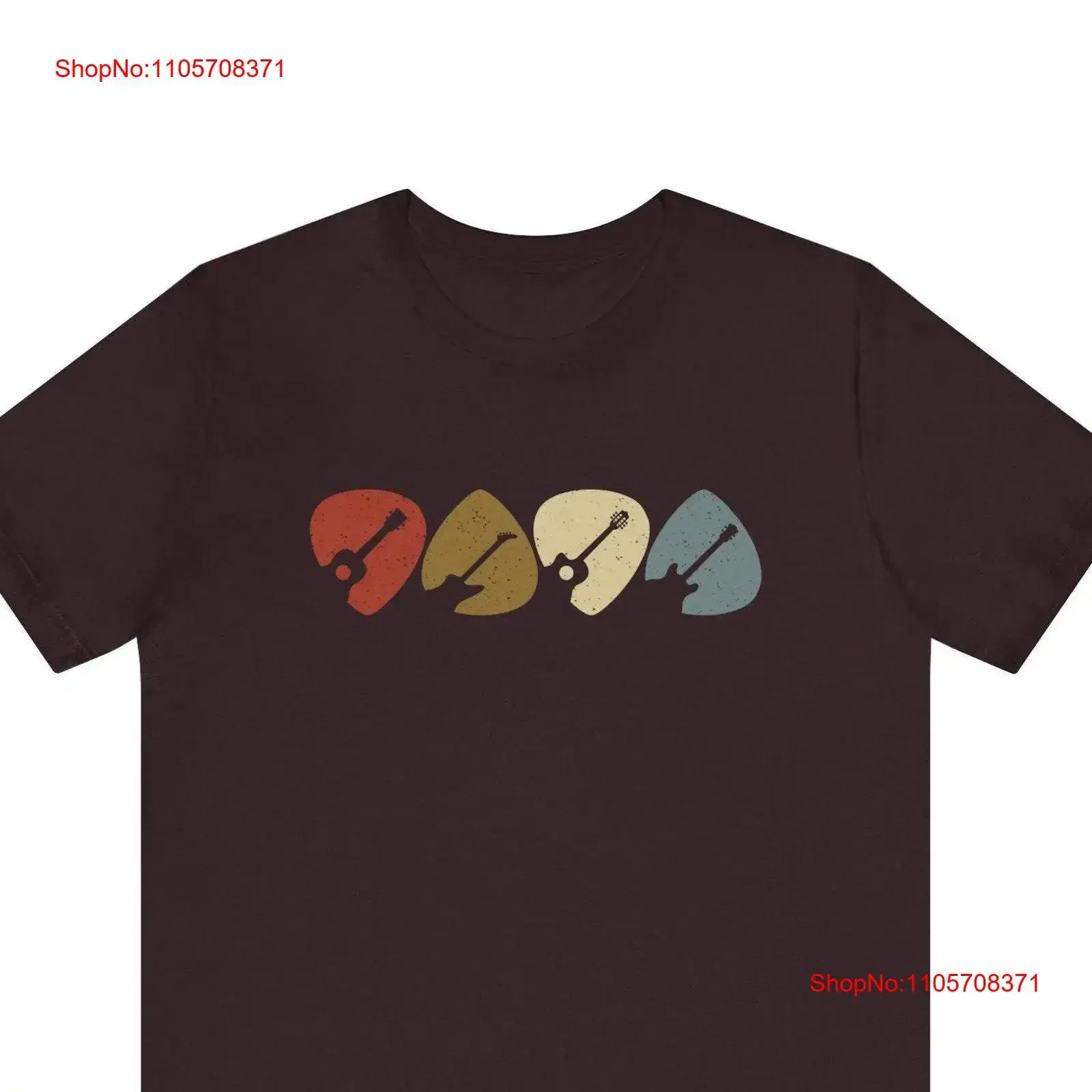 Retro Vintage Guitar Picks T Shirt Musician's for Lovers vintage Washed Breathable homme Soft Casual Unisex Versatile