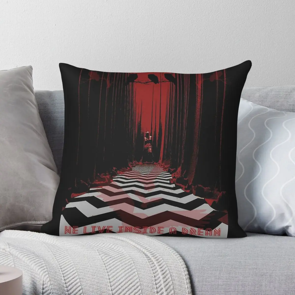 Twin Peaks We Live Inside A Dream Square Pillowcase Polyester Linen Velvet Creative Zip Decor Room Cushion Cover