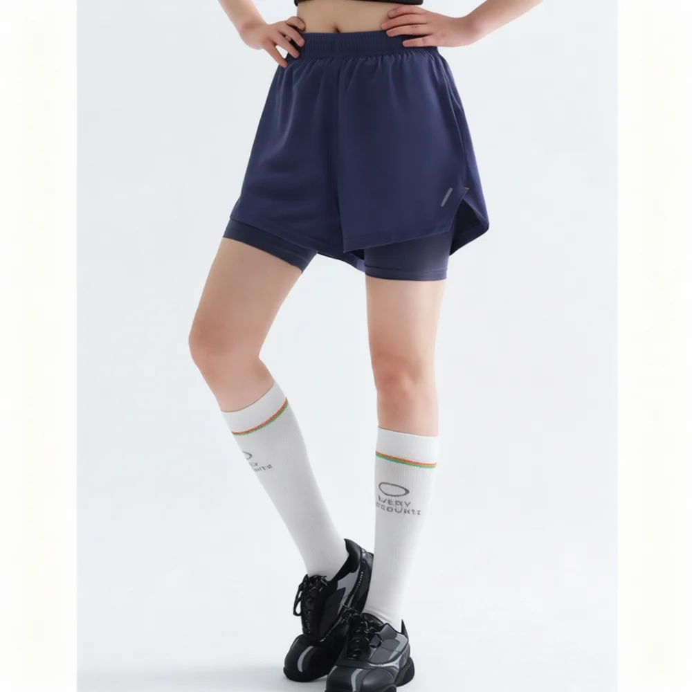 Running Gear Junior - Shorts femininos 2 em 1 para