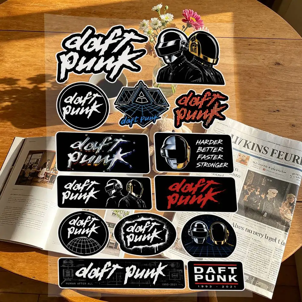 D-Daft Punk  Decal Set High Quality Printed and Cut Stickers Motorcycle Sticker