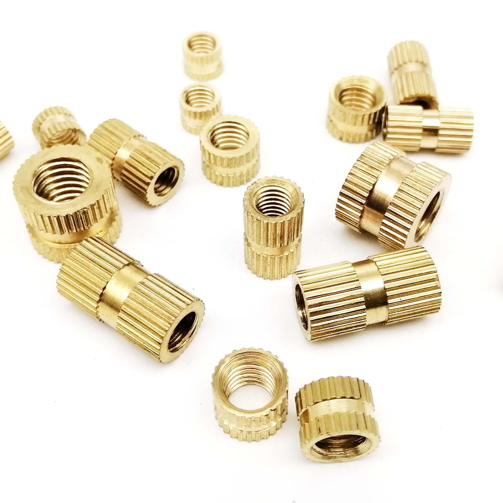 10/25pcs M1.6 M2 M2.5 M3 M4 M5 Solid Brass 3D Printer Hot Melt Thread Injection Molding Knurl Embedded Nutsert Insert Nut